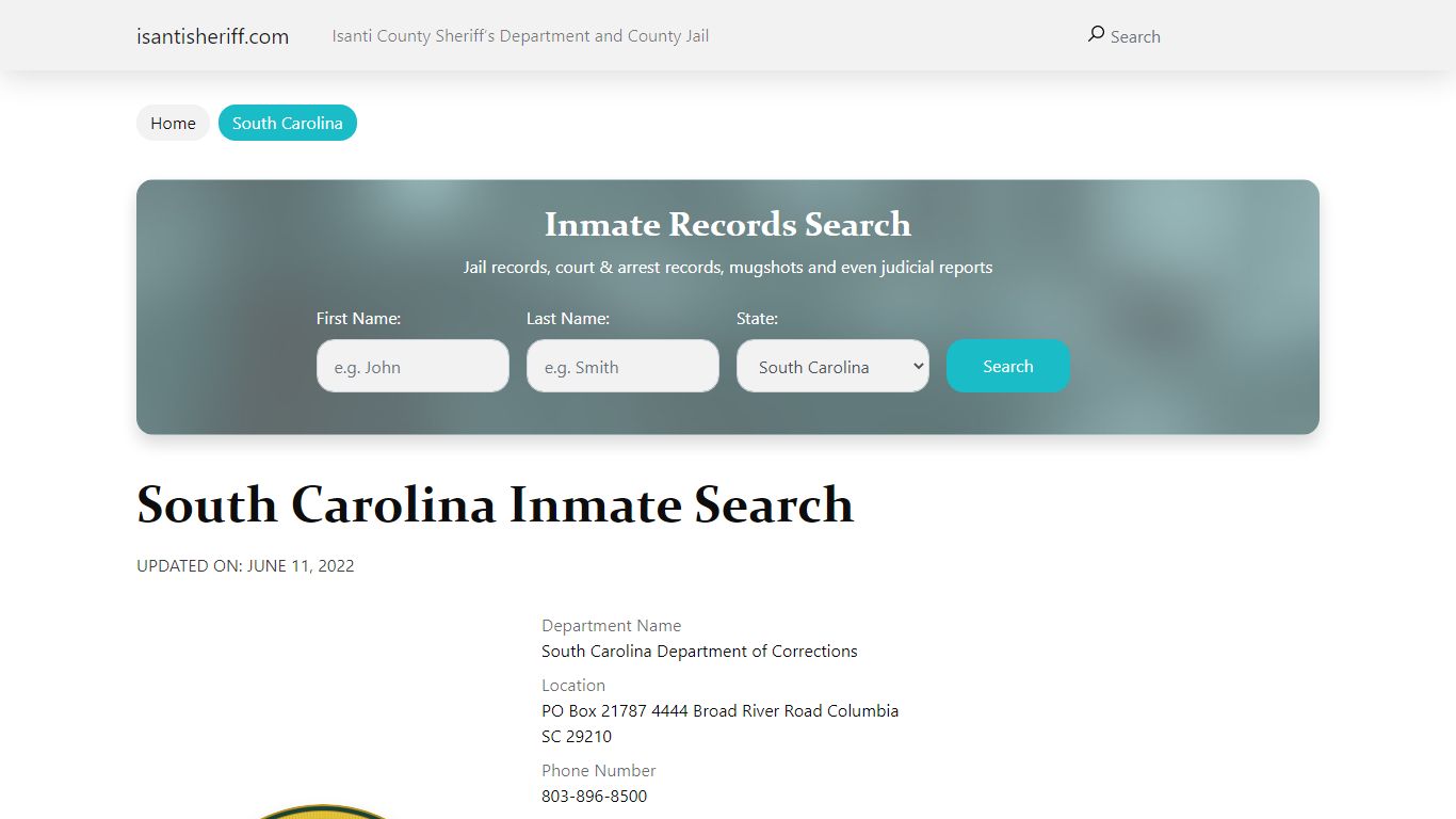 McCormick Correctional Institution Inmate Search, Visitation, Phone no ...